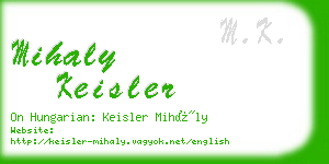 mihaly keisler business card